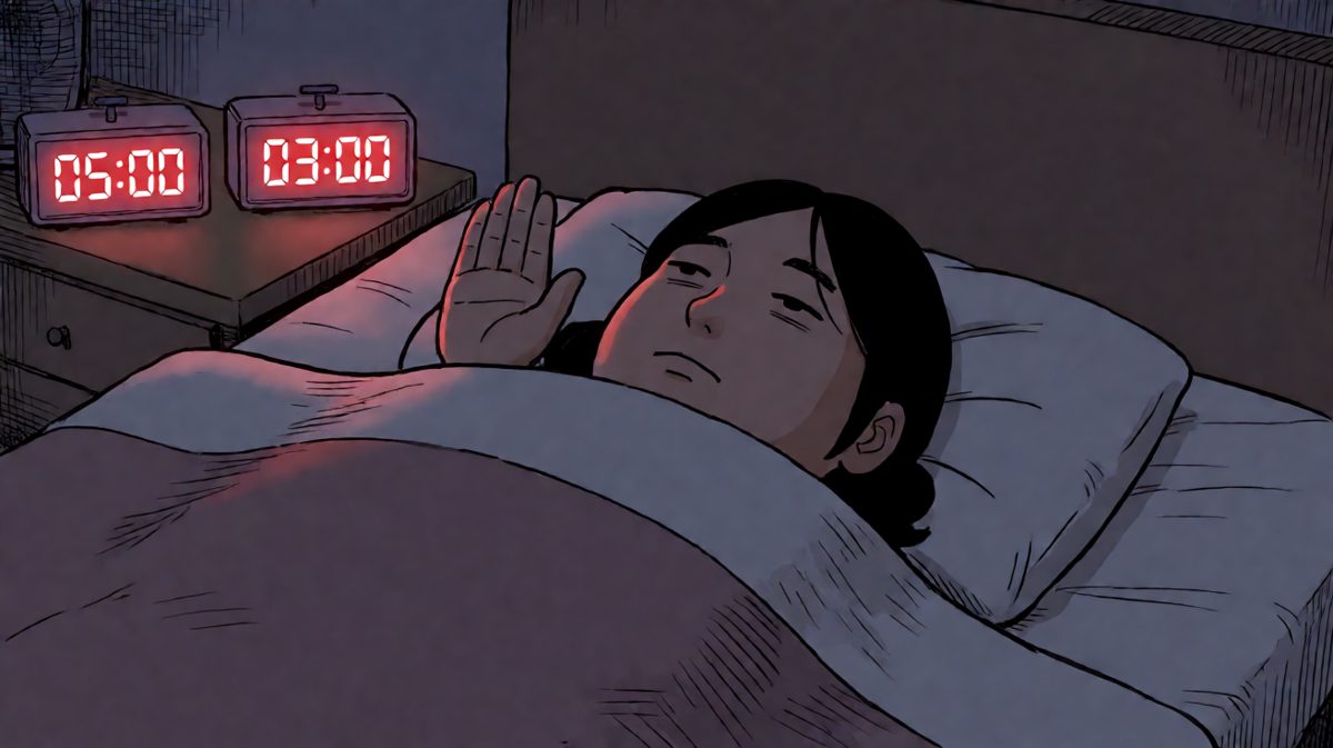 原来3点是闹钟，5点才是起床……但我已经醒透了
