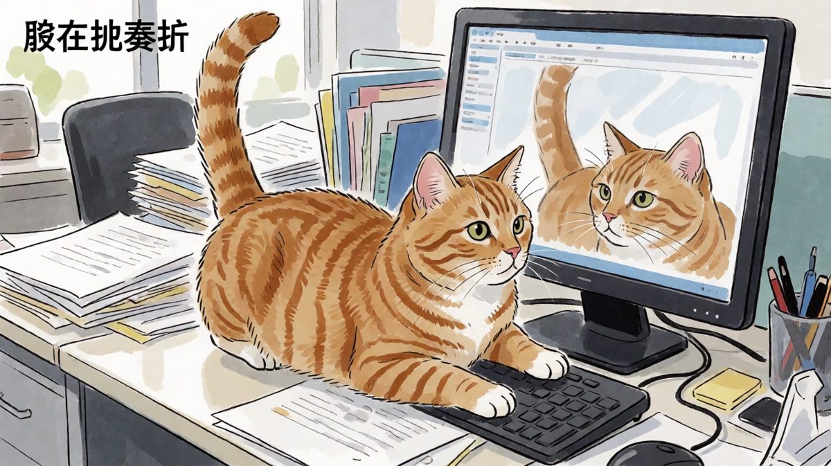 猫咪上班摸鱼，顺便把主子的代码全删了。
