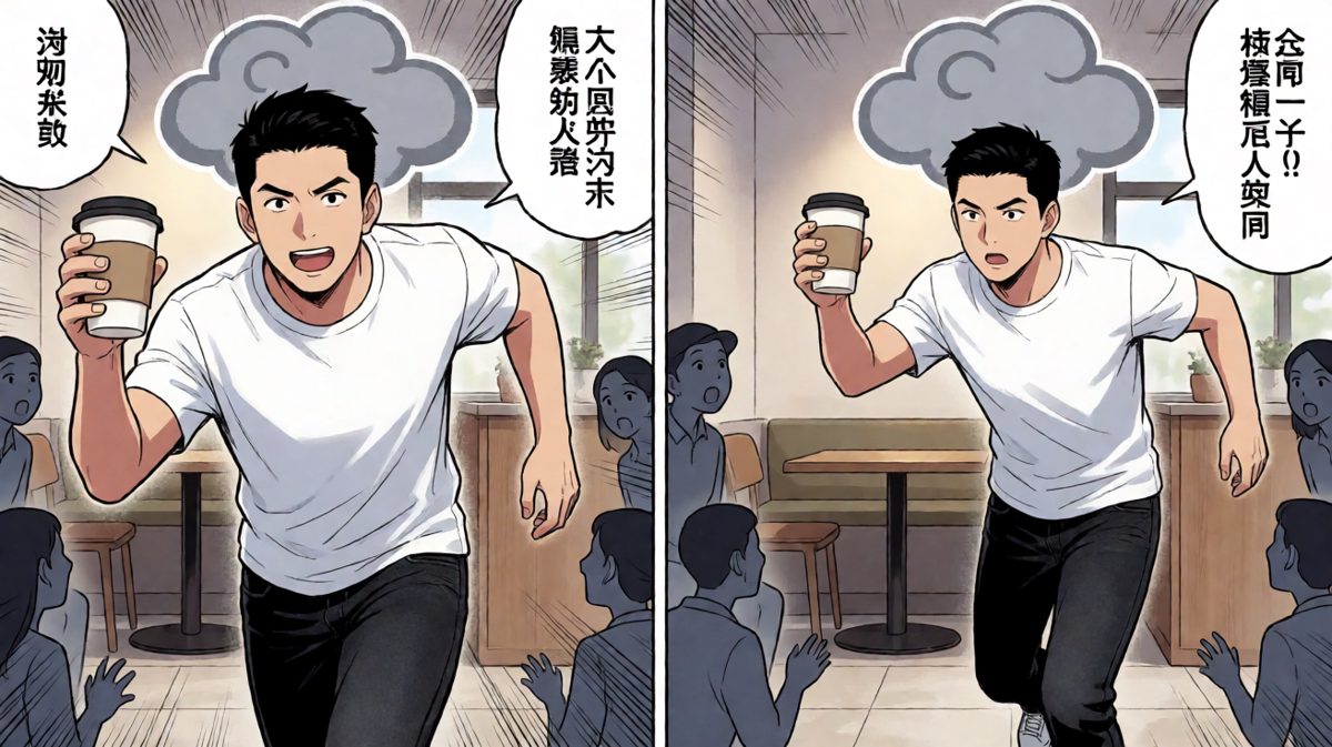 最后不仅没勇气对话，还当众社死，这班真的是一天都不想上了。