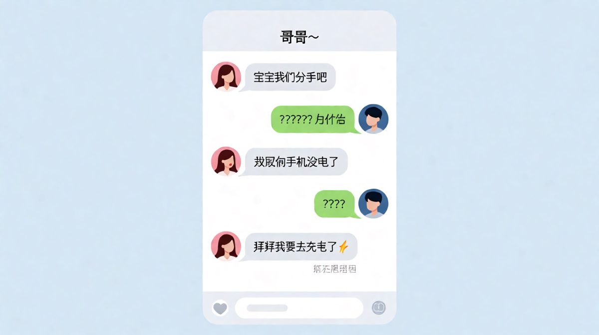 一句'分手吧'引发血案，结果是因为手机要没电了