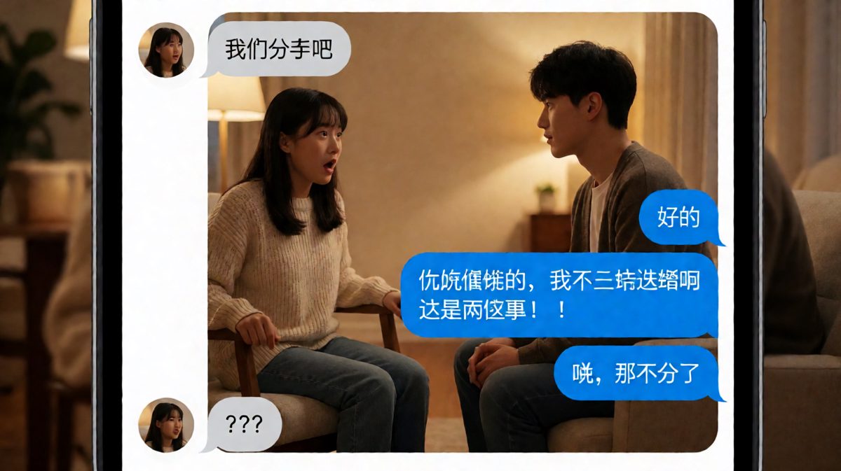 说分手被顺着杆子下，男生逻辑满分