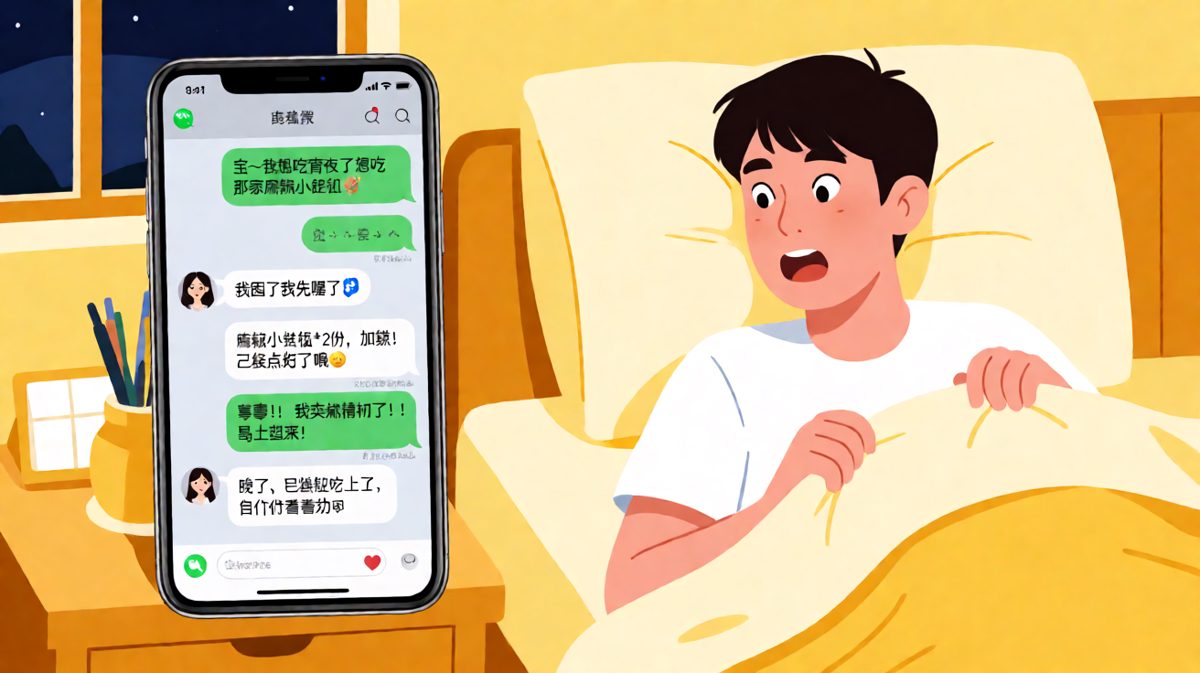 深夜点宵夜，男生装睡反被外卖截图秒杀