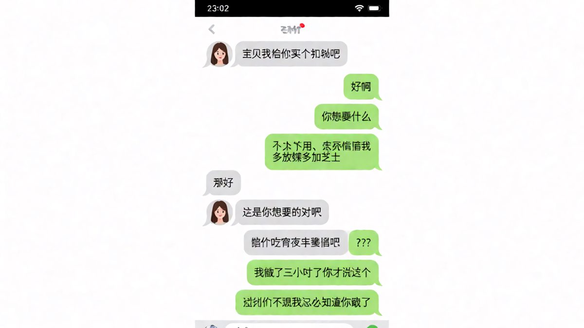 浪漫告白被外卖截图终结，男生的逻辑永远清奇又让人无法反驳