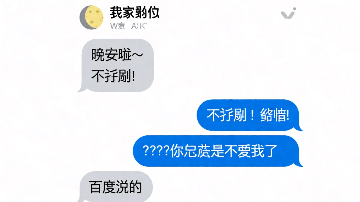 女生催晚安被男生用神逻辑怼回，反转让人无语又想笑。