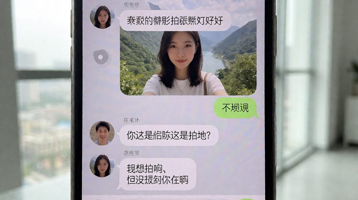 直男拍照水平让女朋友怀疑人生。