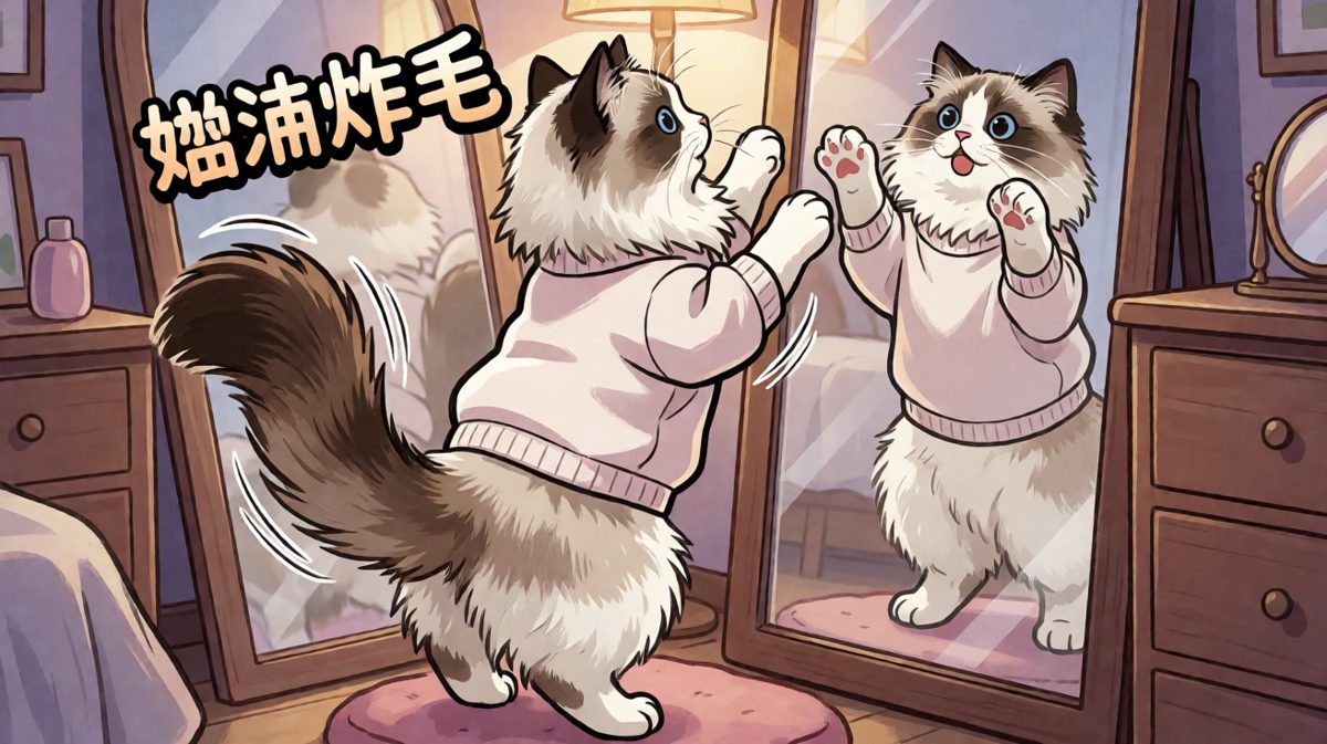 猫：镜子里那只丑猫是谁？！