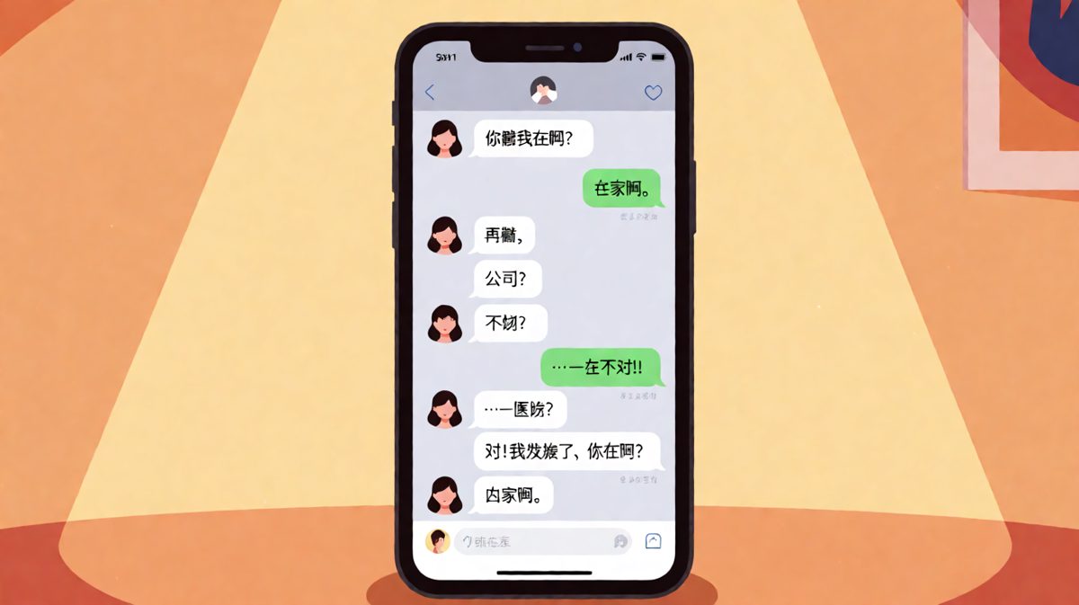 我发烧了你在哪？我在家啊。