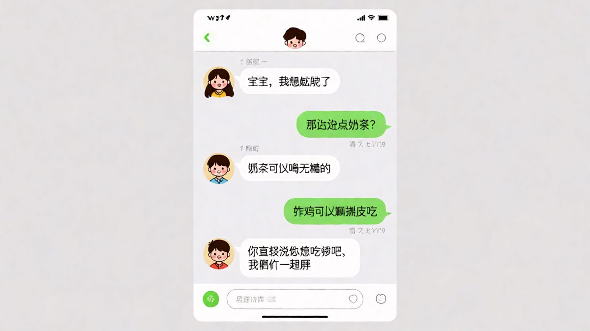 女生假装减肥实则点单，男生一句「我陪你一起胖」直接破防