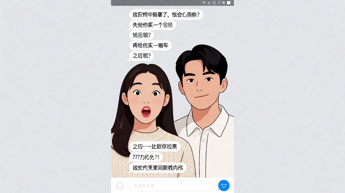 女生幻想浪漫未来，男生预判她的消费行为直接掀桌