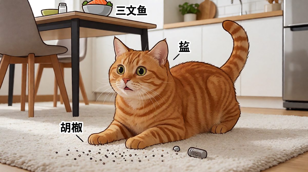 本来想优雅进食，结果表演了后空翻