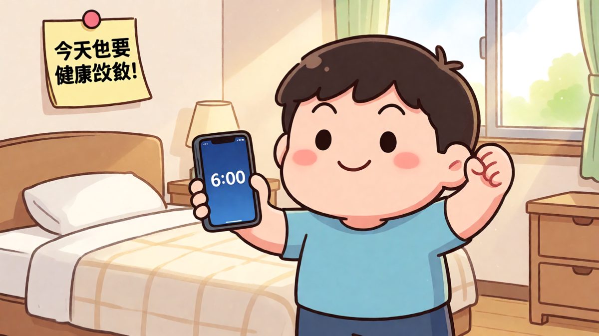 闹钟响起，我决定今天开始吃健康早餐！