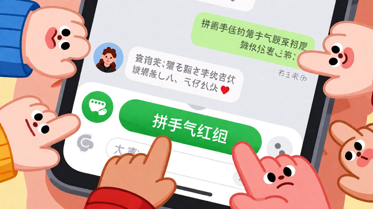 群里突然弹出红包，大家瞬间开抢！