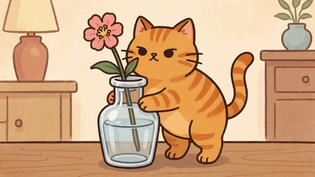 猫：只要我够努力，就能成为花瓶的一部分！