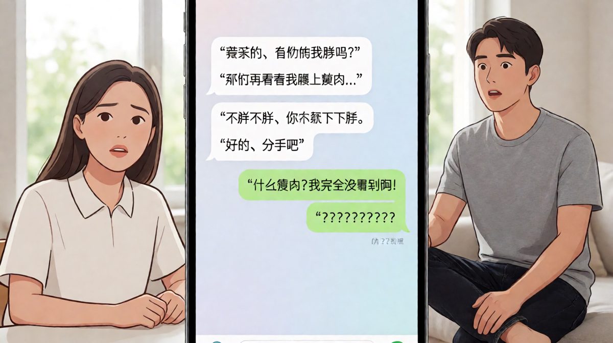 送命题型：夸她瘦结果把自己送走了