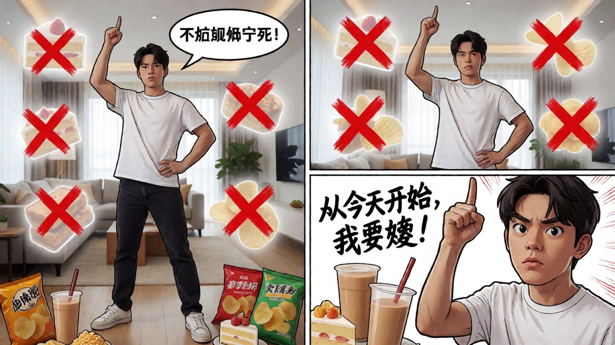 痛定思痛，立下减肥豪言壮语