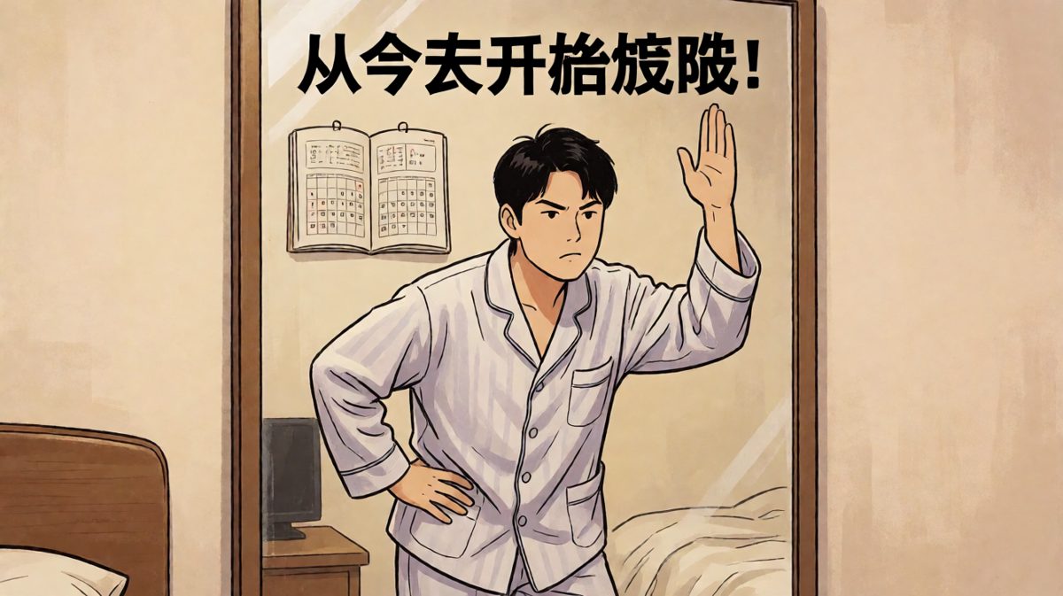 发誓要减肥的主角立下豪言壮语