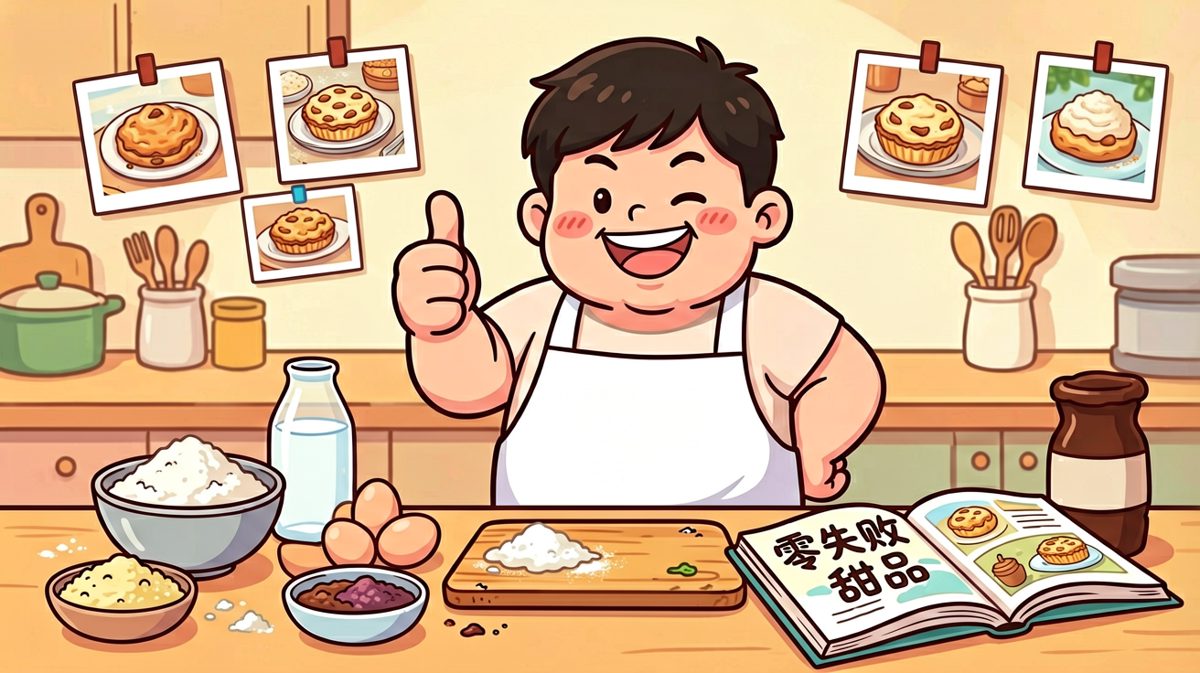 主角信心满满地宣布要挑战网红甜点。