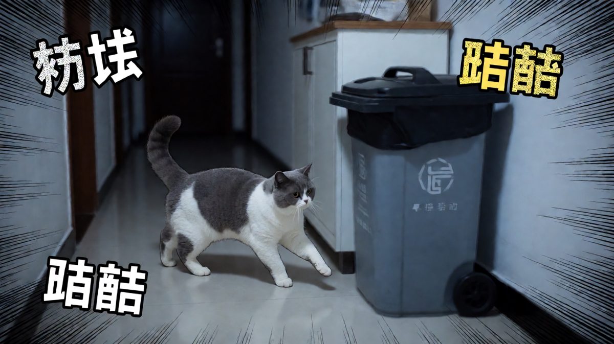 猫：凌晨三点的保安巡逻时间到了，冲啊！