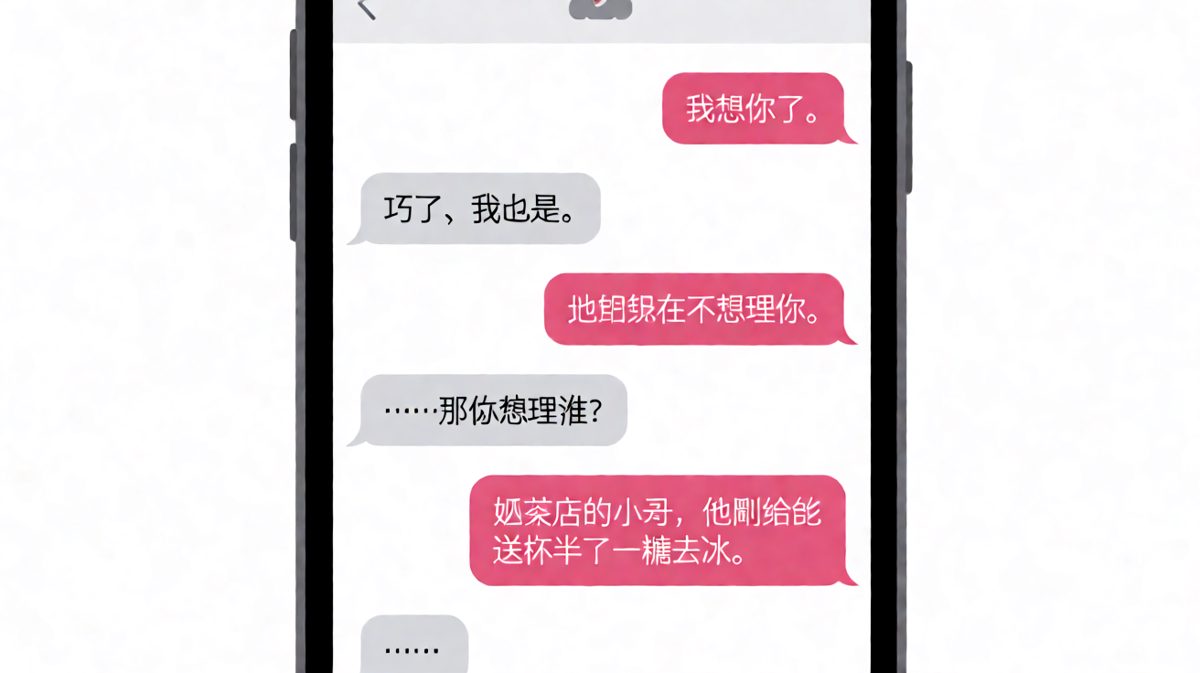 「我想你了」之后的一句话，直接翻车