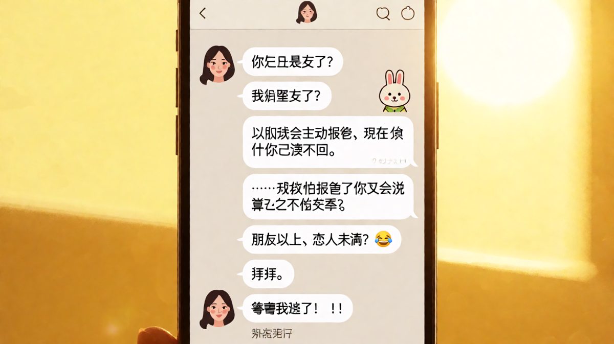 报备式恋爱时代结束后的感情危机。