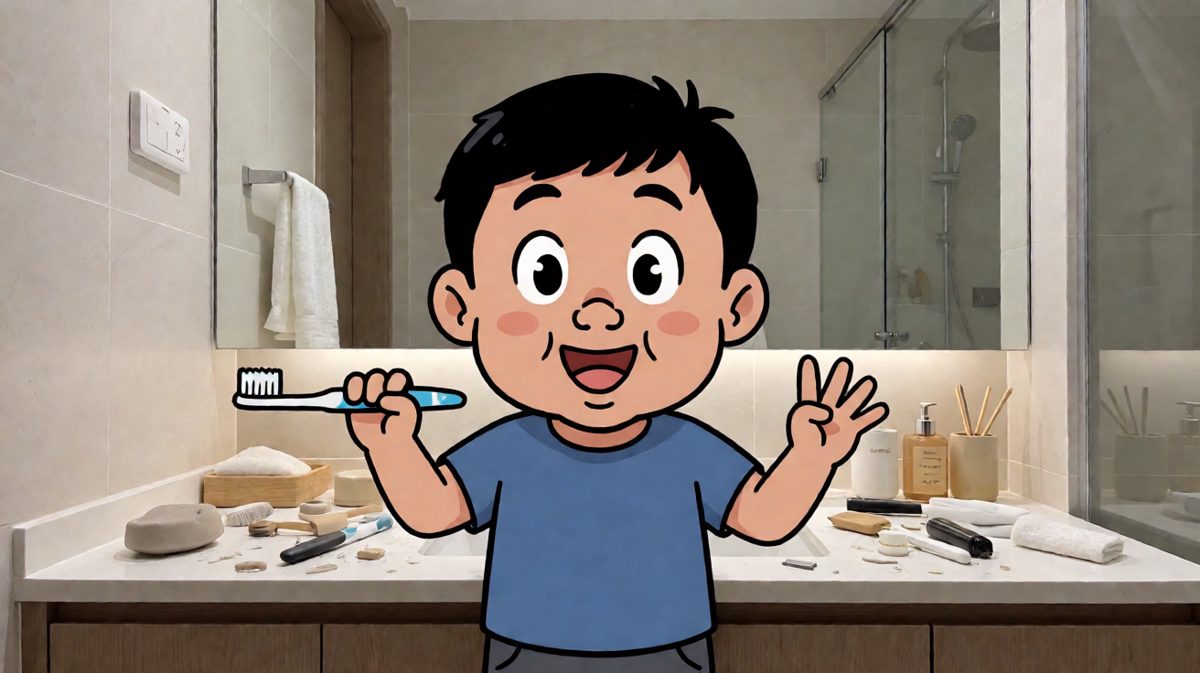 惊醒后疯狂洗漱，满嘴泡沫