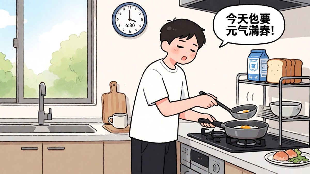 早起雄心壮志，灶台已经告急