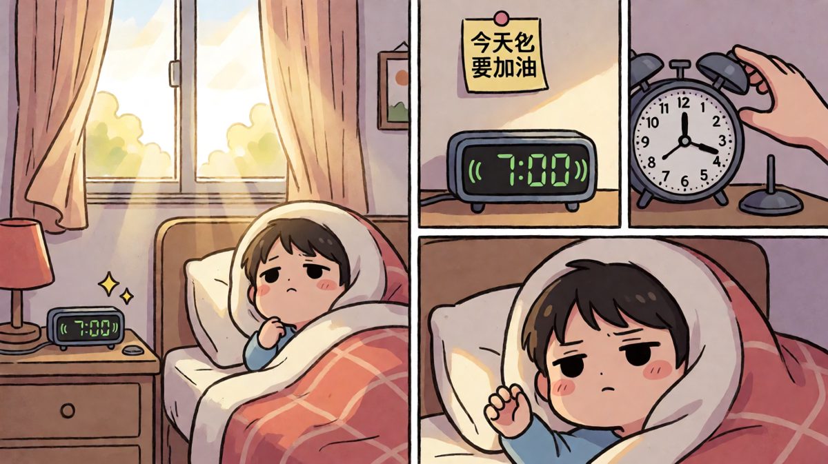 闹钟响了，被子与起床意志的第一回合交锋