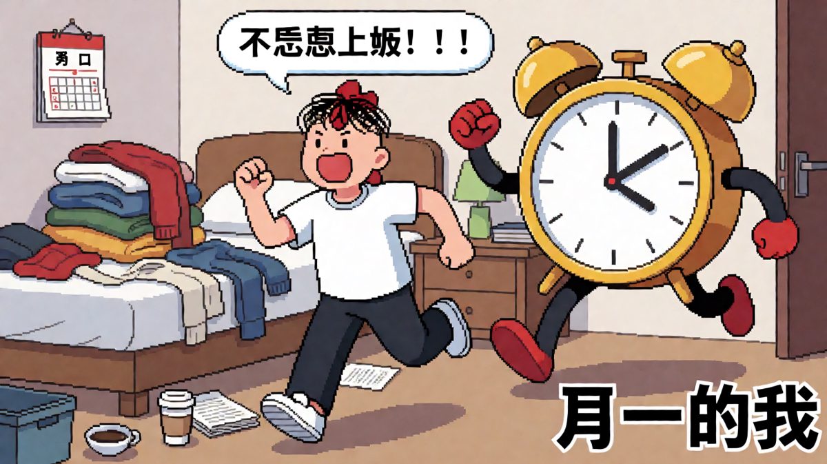 周一清晨与闹钟的生死追逐战