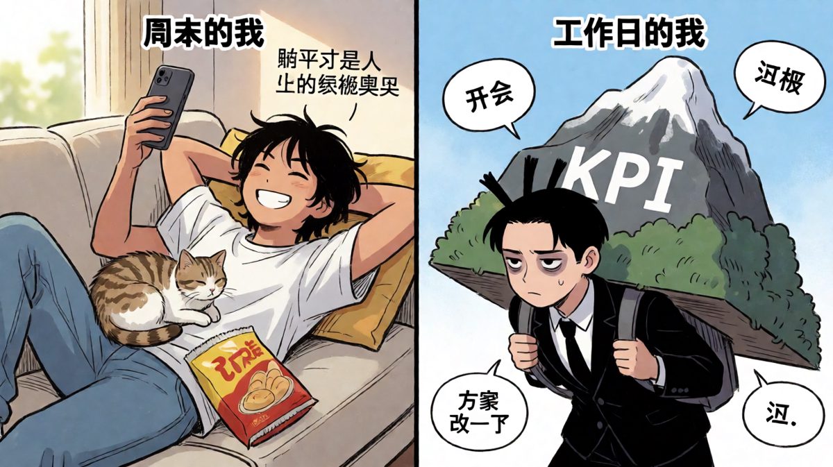同一个人的两种极端形态对比