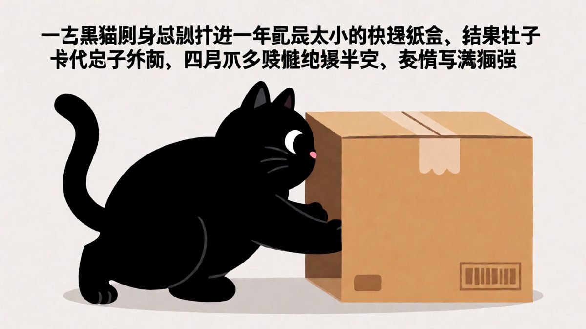 猫：只要我坚持，盒子就会变大的。