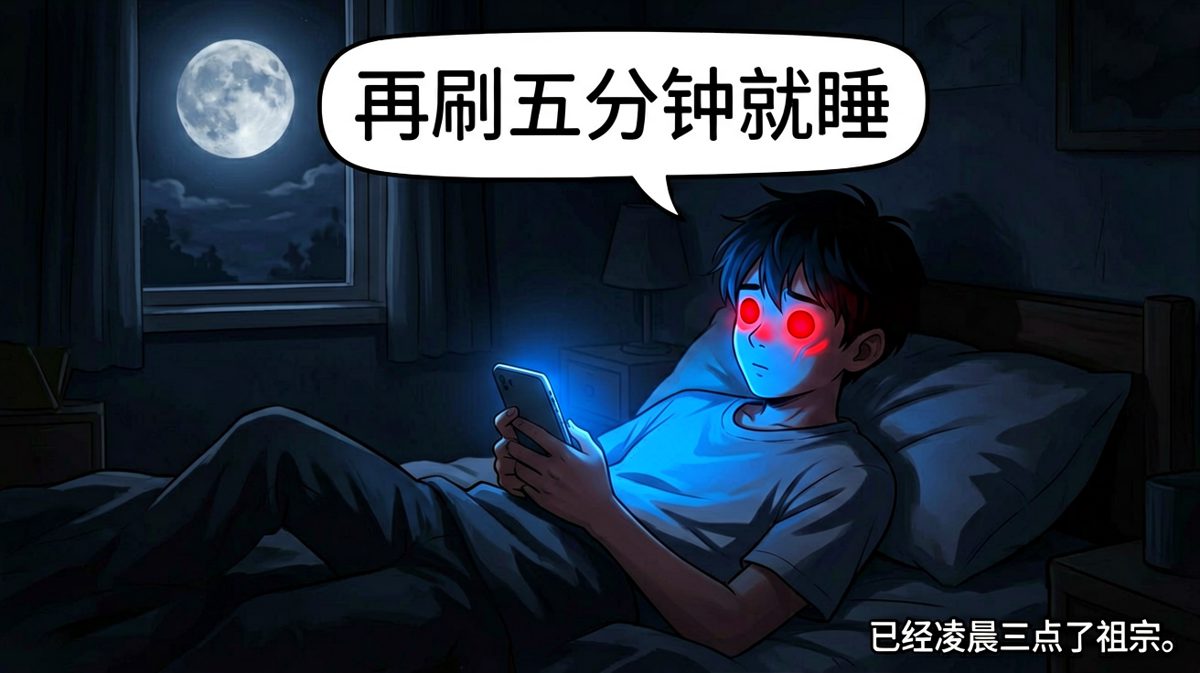 凌晨三点还在刷手机的我，跟发誓早睡的我达成了协议