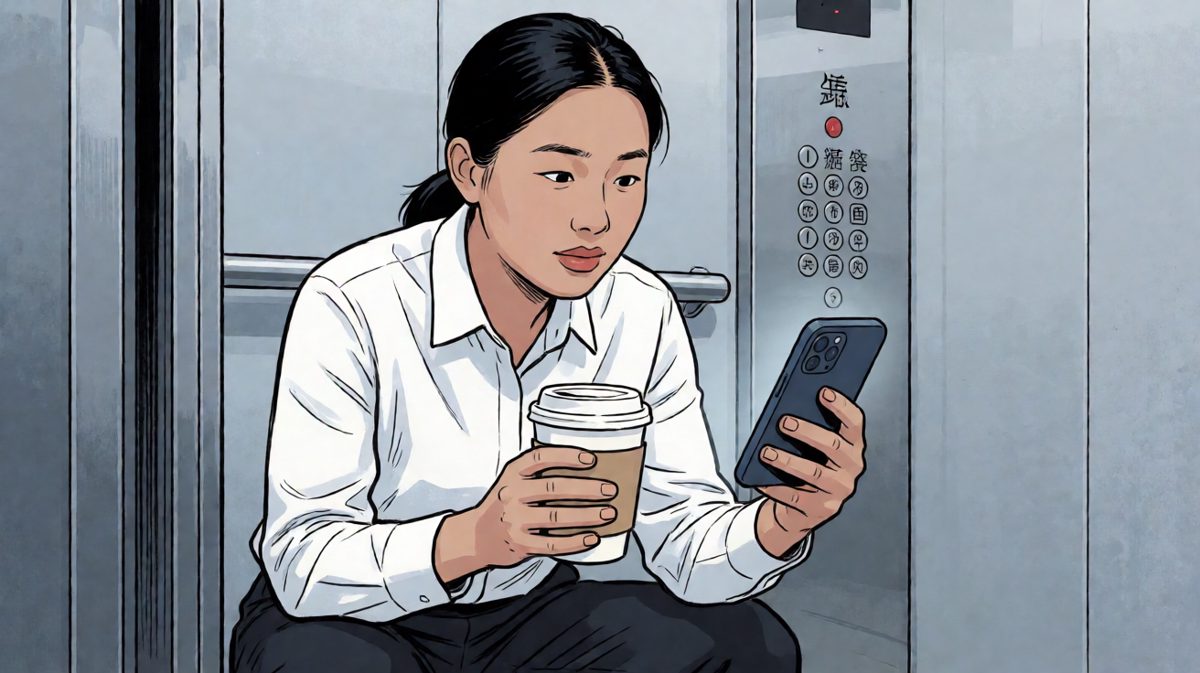 电梯里的社恐名场面