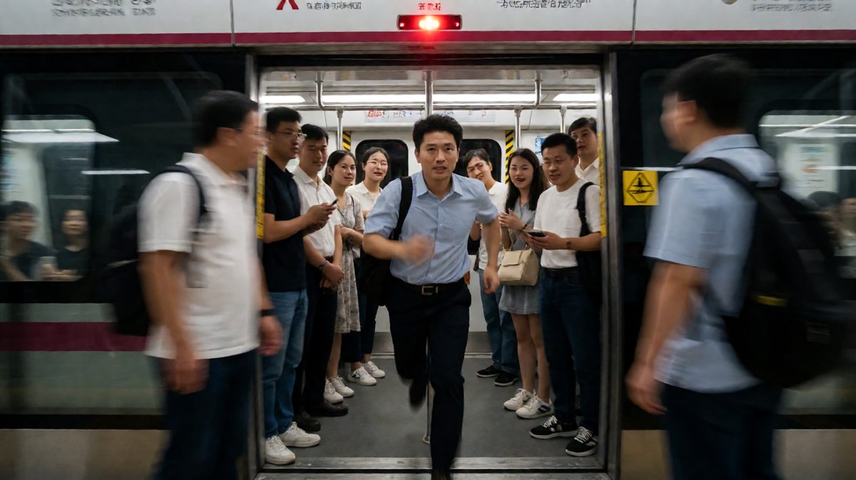 挤进来了，但姿势不太对