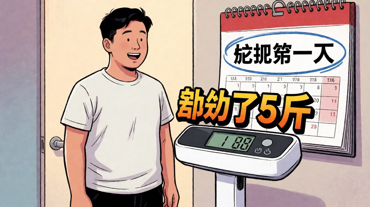 减肥第一天，成功增重，完美闭环！