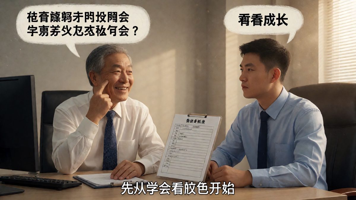 老板说别老想着钱要看着重成长，然后教我看脸色