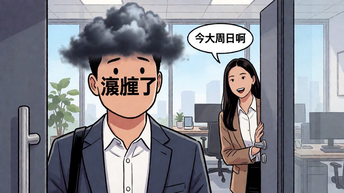 到了公司才发现今天是周日，一切白忙活了。