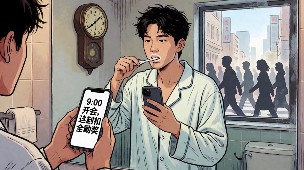 洗漱完毕猛然想起——已经迟到了！