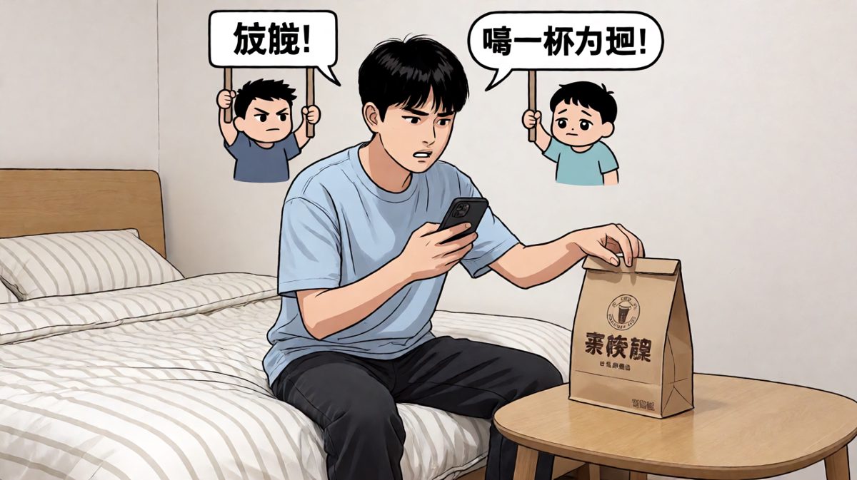 内心两个小人在激烈争吵，左右为难！
