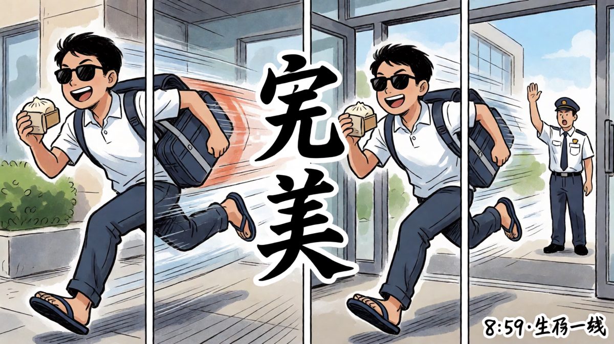 8:59冲进公司，老板说——你鞋是两只不一样的。