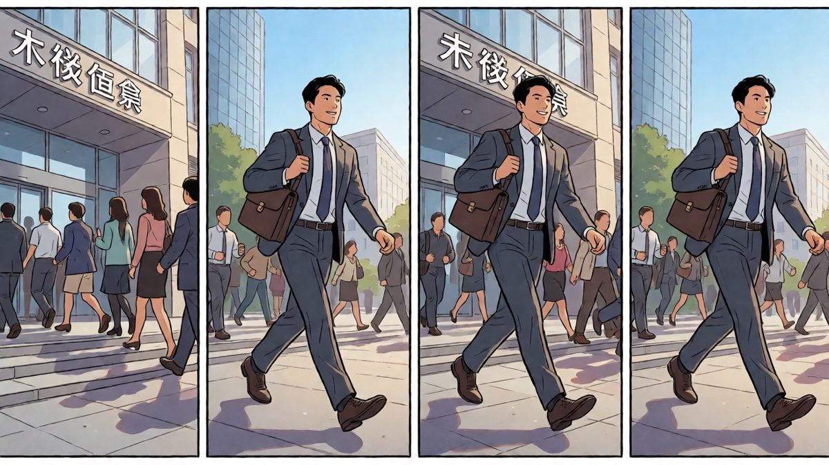 步履匆匆，目标明确——上班去！