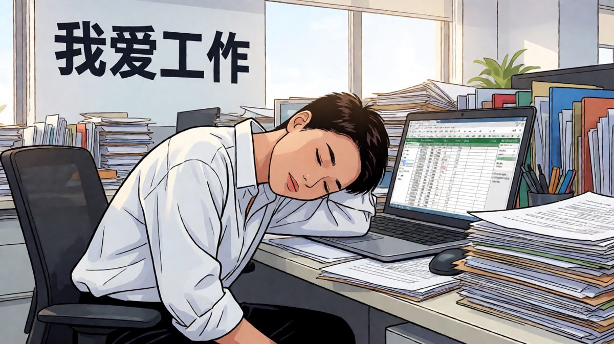 周一早晨的灵魂状态：身体在工位，灵魂还在被窝里