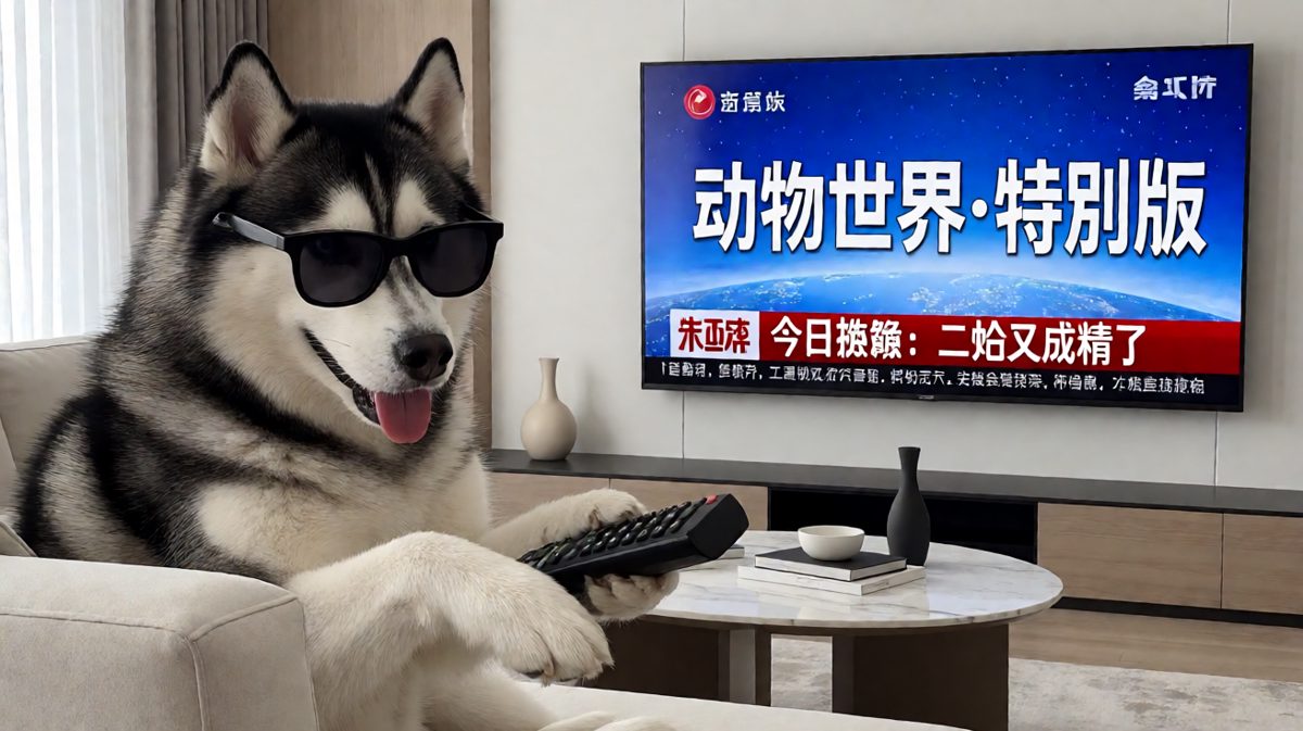 二哈戴上墨镜，秒变全村最靓的仔