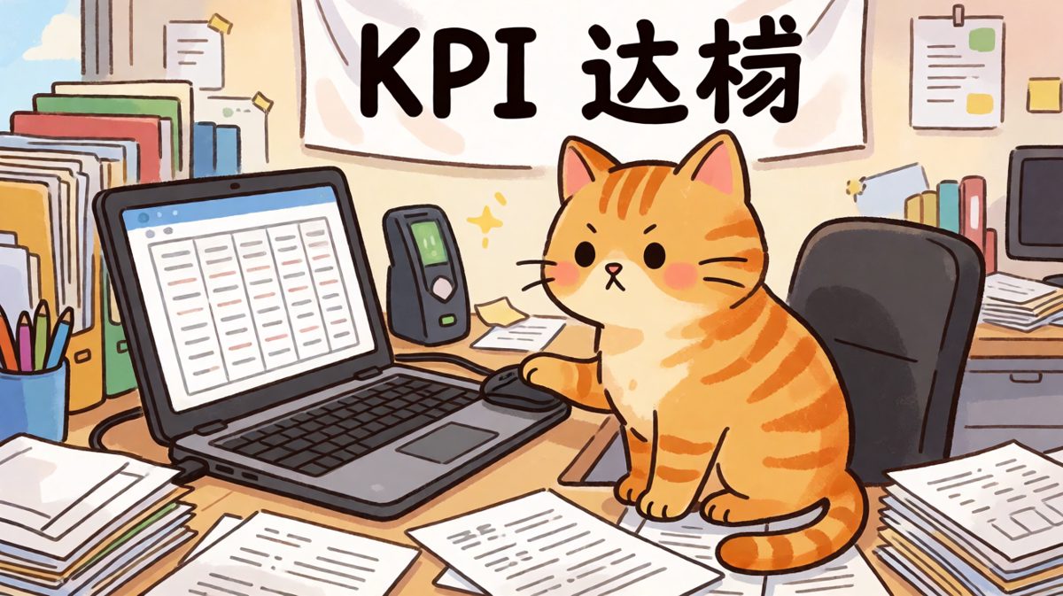 周一早会，猫咪经理正在给团队做季度复盘，眼神里写满了'你们又在摸鱼'。