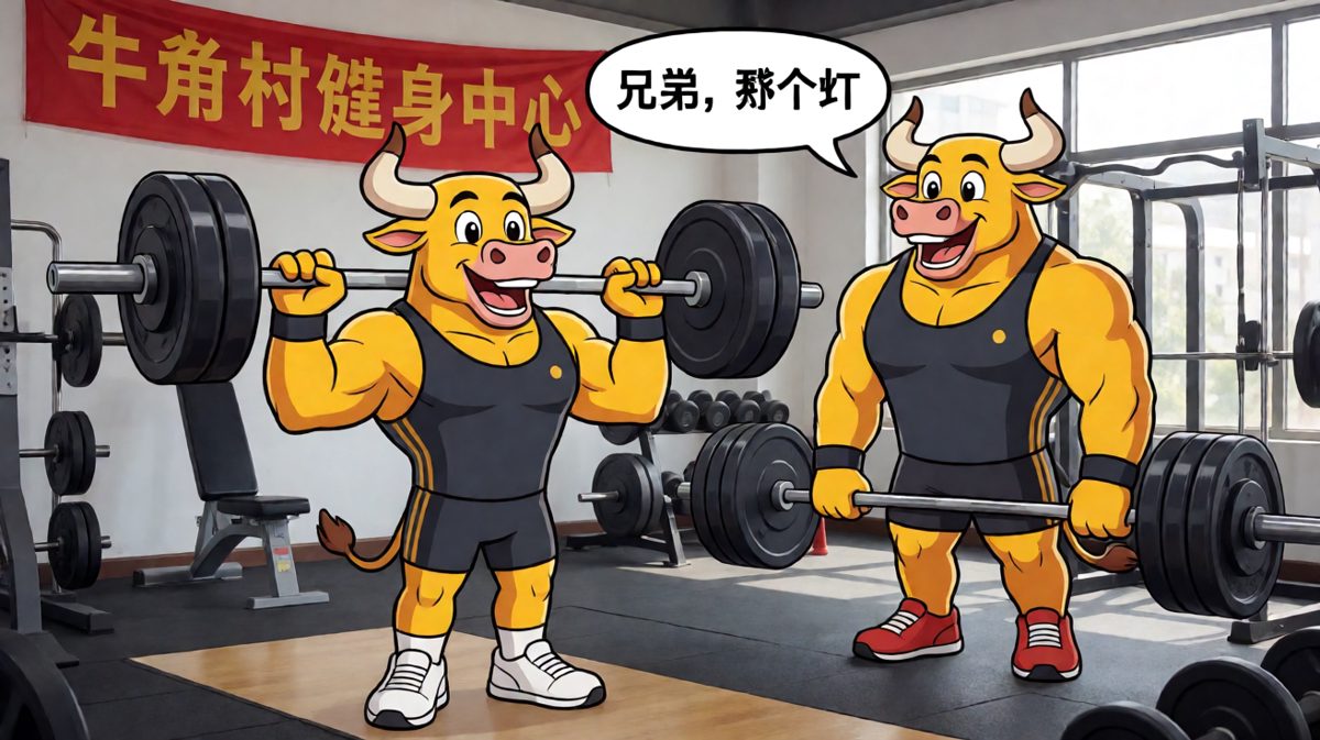 牛角健身太猛，被自己的角卡单杠上了