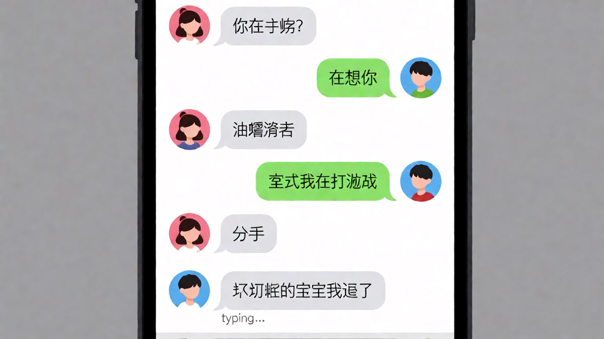 男生坦白自己其实没在想，女生的反应令人窒息。