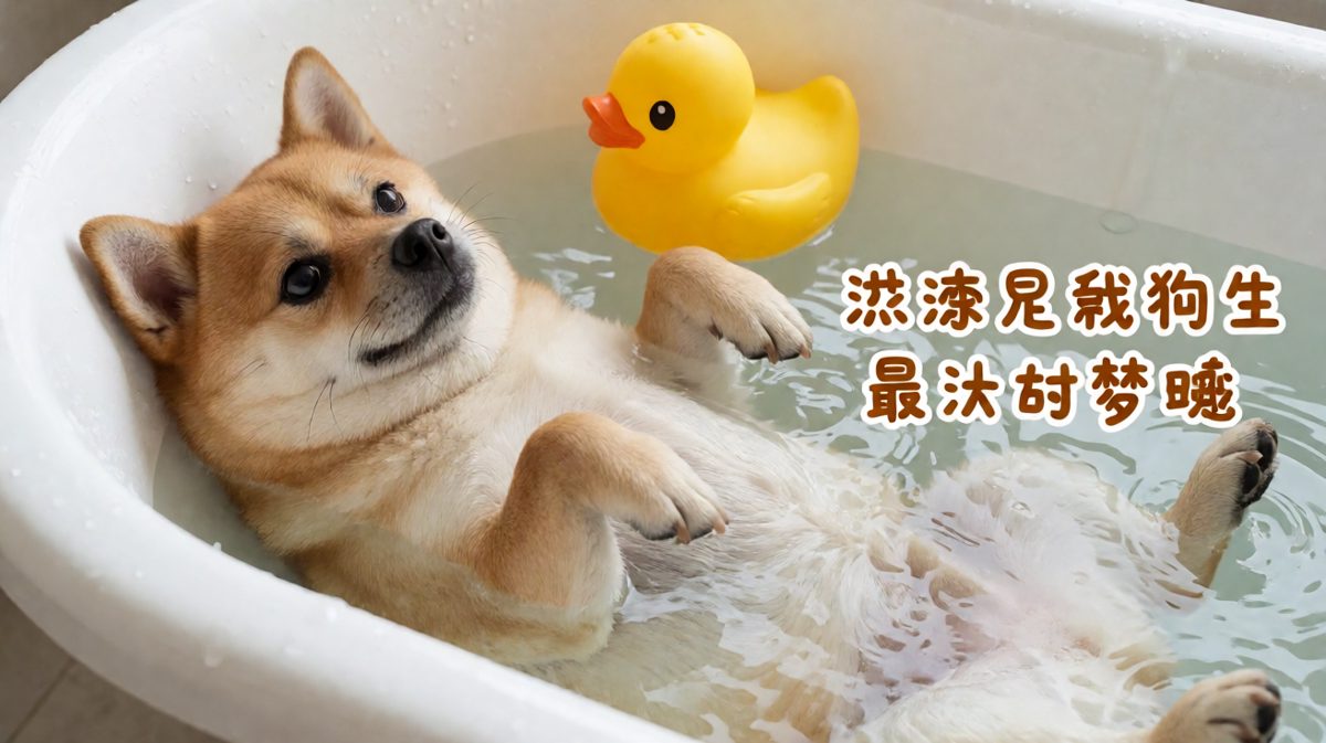 柴犬的洗澡阵亡现场