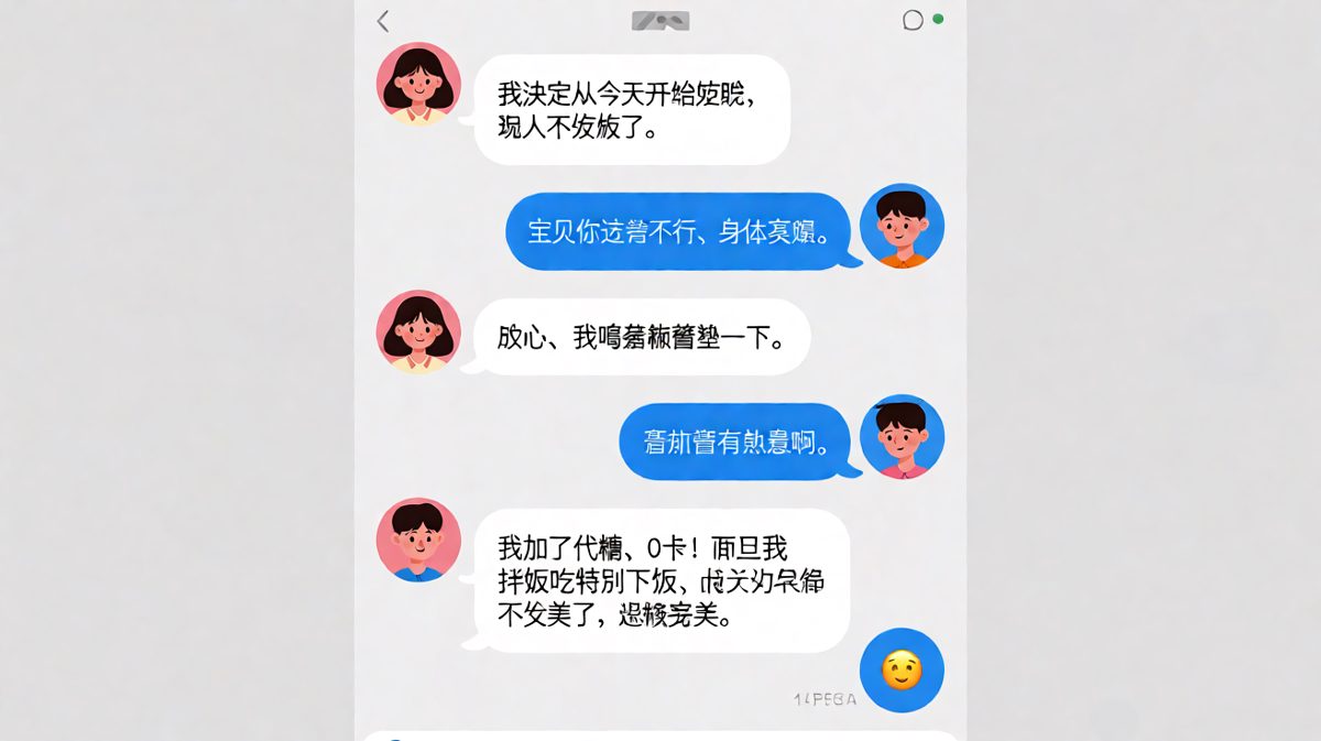 女生用一套无懈可击的逻辑证明了'减肥可以不吃饭'。