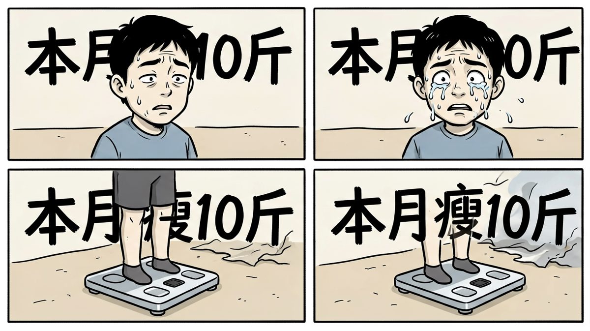 月末：体重秤给了我一记重拳