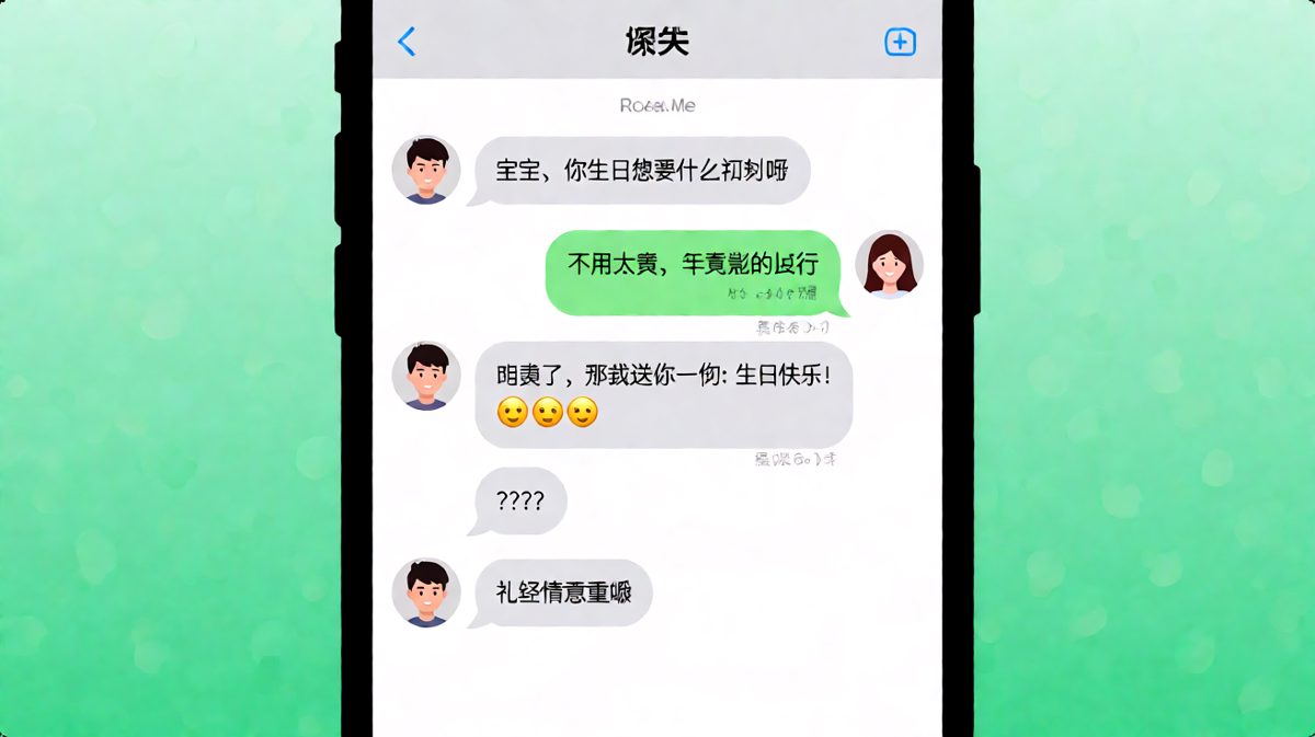 有意义的礼物 = 一句生日快乐，男友是懂省钱