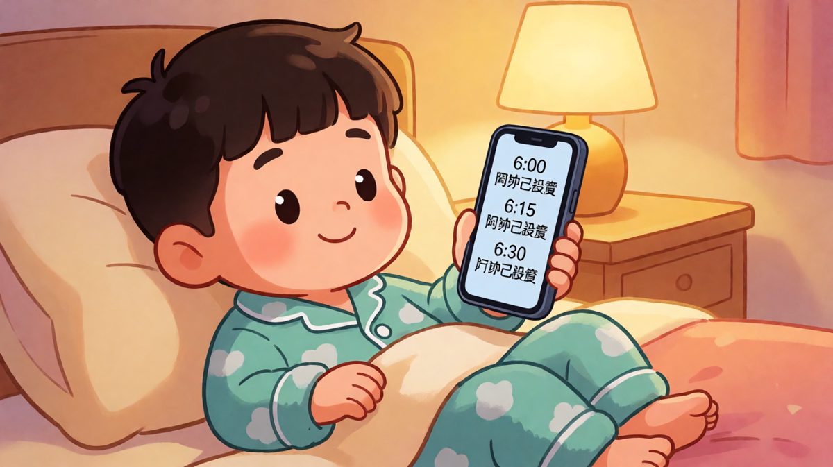 八个闹钟，八重保障，稳了！